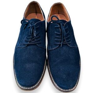 Banana Republic Mens Size 11 Blue Suede Leather Owen Lace Up Oxfords
